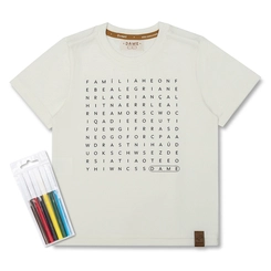 CAMISETA ALGODÃO ANO NOVO CAÇA PALAVRAS MC INFANTIL 7862