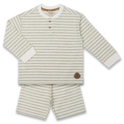 CONJUNTO MOLETOM LISTRADO BATA ML E BERMUDA 7769