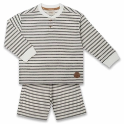 CONJUNTO MOLETOM LISTRADO BATA ML E BERMUDA 7769