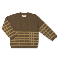BLUSA TRICOT ARANS BARRA XADREZ 7547