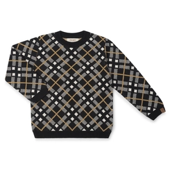 BLUSA TRICOT XADREZ ESCOCÊS 7550
