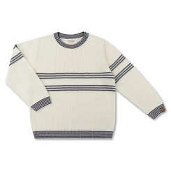 BLUSA TRICÔ LISTRAS E TRANÇAS INFANTIL 8094