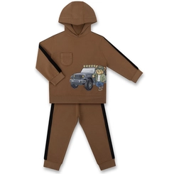 CONJUNTO AGASALHO/CALÇA MOLETOM ELASTANO TEDDY JEEP INFANTIL 8016
