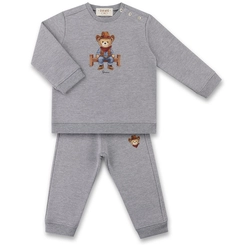 CONJUNTO AGASALHO/CALÇA MOLETOM TEDDY COWBOY BEBÊ 7887