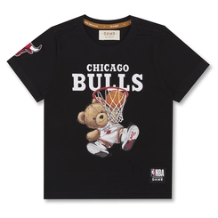 CAMISETA ALGODÃO NBA TEDDY CHICAGO BULLS MC INFANTIL 8155