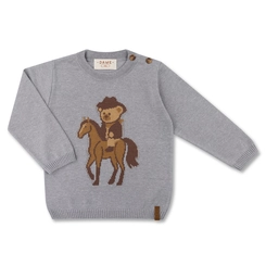 BLUSA TRICÔ JACQUARD CAVALO BEBÊ 7875