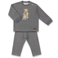 CONJUNTO AGASALHO/CALÇA JACQUARD PIED POULE TEDDY HUSKY BEBÊ 7895