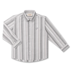 CAMISA LISTRADA ALGODÃO MANGA LONGA INFANTIL 7912