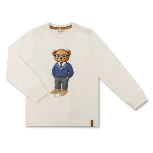 CAMISETA ALGODÃO TEDDY UNIVERSITY ML INFANTIL 7958 CAMISETA ALGODÃO TEDDY UNIVERSITY ML INFANTIL 7958 Off 3