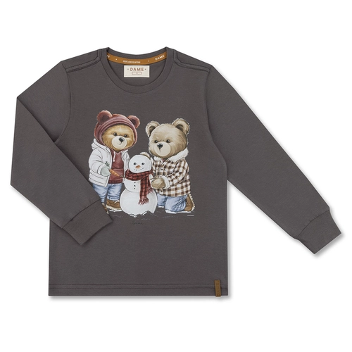 CAMISETA ALGODÃO TEDDY BONECO DE NEVE ML INFANTIL 7965 CAMISETA ALGODÃO TEDDY BONECO DE NEVE ML INFANTIL 7965 Bordô 1