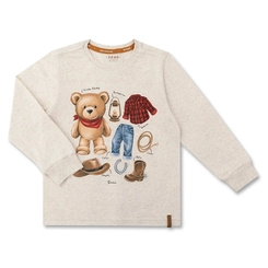 CAMISETA ALGODÃO TEDDY LOOK ML INFANTIL 7977