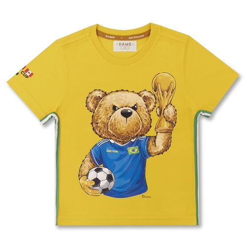 CAMISETA ALGODÃO TEDDY COPA TAÇA MC INFANTIL 8076 CAMISETA ALGODÃO TEDDY COPA TAÇA MC INFANTIL 8076  Amarelo 1