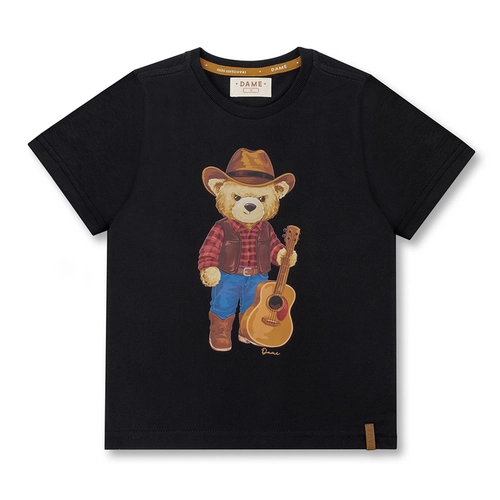 CAMISETA ALGODÃO TEDDY COUNTRY MC INFANTIL 7987 CAMISETA ALGODÃO TEDDY COUNTRY MC INFANTIL 7987 Preto 1