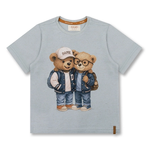 CAMISETA ALGODÃO TEDDY AMIGOS MC INFANTIL 8003 CAMISETA ALGODÃO TEDDY AMIGOS MC INFANTIL 8003  Linho 12