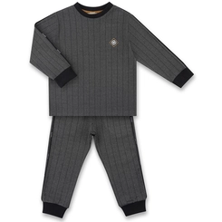 CONJUNTO AGASALHO/CALÇA MALHA JACQUARD RISCA MONOGRAMA INFANTIL 8045