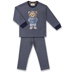 CONJUNTO BLUSA/CALÇA JACQUARD RISCA TEDDY CANGURÚ ML INFANTIL 7946