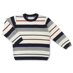 BLUSA TRICÔ LISTRADA NAVY INFANTIL 8093