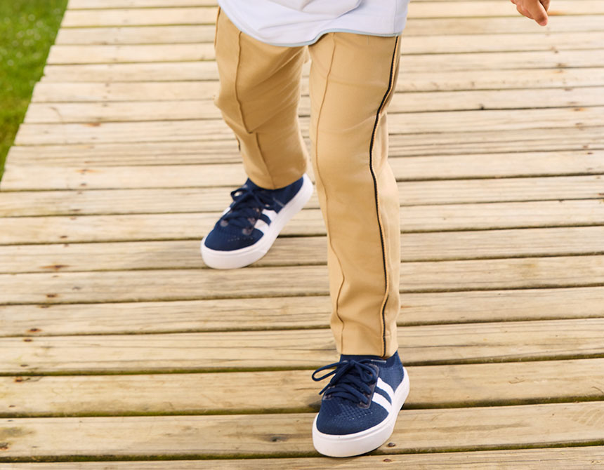 CALÇA SARJA ELASTANO FRISO E VIVO LATERAL INFANTIL 7730