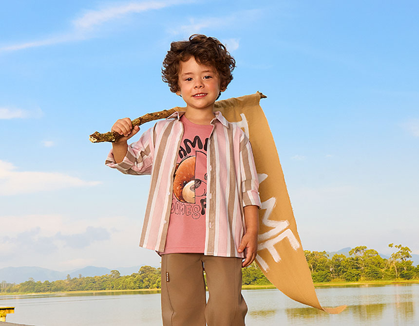 CAMISA ALGODÃO LISTRADA XADREZ ML INFANTIL 7713
