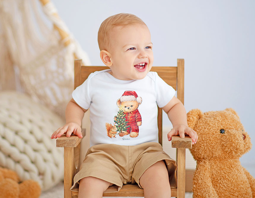 BODY SUEDINE ALGODÃO TEDDY NATAL MC BEBÊ 7682