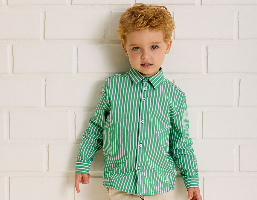 CAMISA ALGODÃO LISTRADA ML INFANTIL 7865
