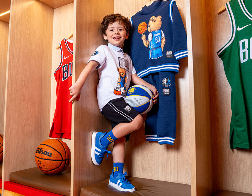 CAMISETA ALGODÃO NBA TEDDY DALLAS MAVERICKS MC INFANTIL 8166
