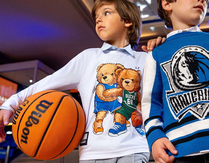 CAMISETA ALGODÃO NBA TEDDY MILWAUKEE BUCKS ML INFANTIL 8172