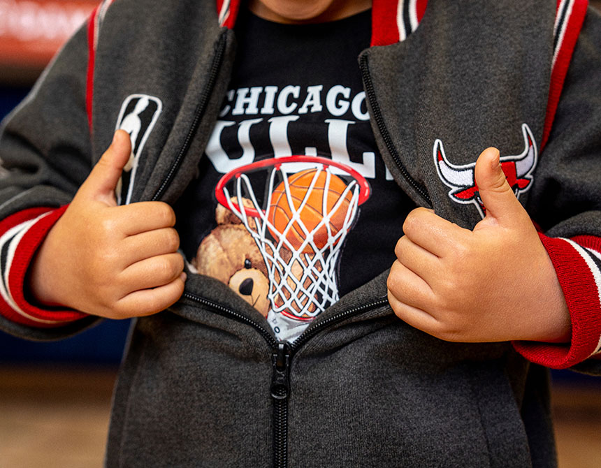CAMISETA ALGODÃO NBA TEDDY CHICAGO BULLS MC INFANTIL 8155