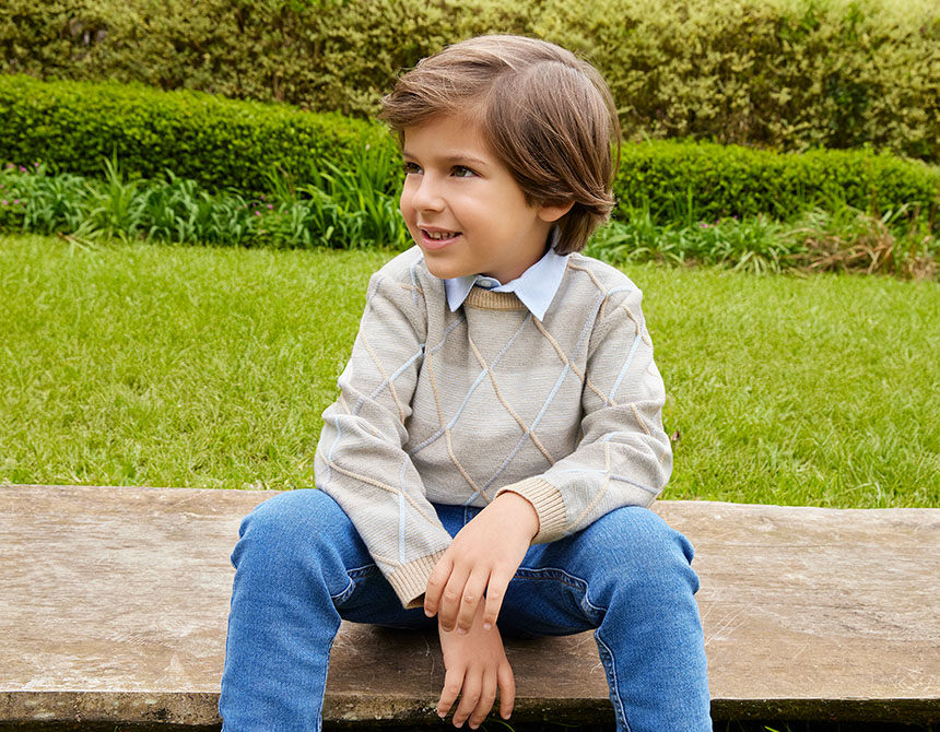 BLUSA TRICÔ CASHMERE ARAN INFANTIL 8090