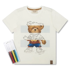CAMISETA ALGODÃO TEDDY PARA COLORIR MC INFANTIL 7837