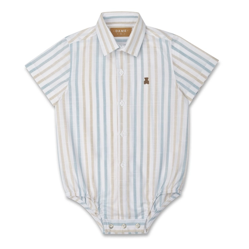 CAMISA/BODY LISTRADA MC BEBÊ 7673