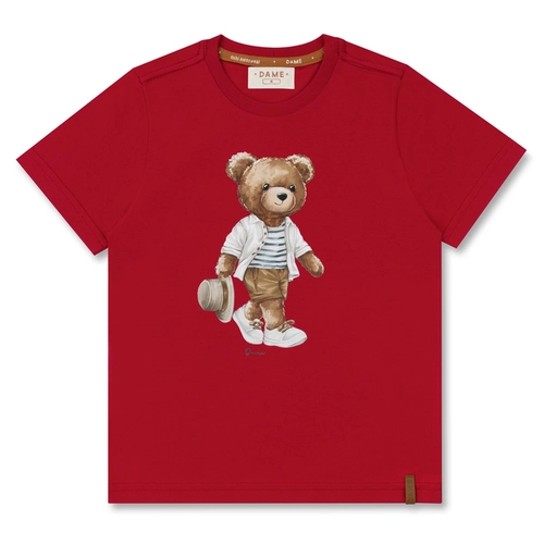 CAMISETA ALGODÃO TEDDY MAGRINHO INFANTIL 8242 CAMISETA ALGODÃO TEDDY MAGRINHO INFANTIL 8242 Vermelho 12
