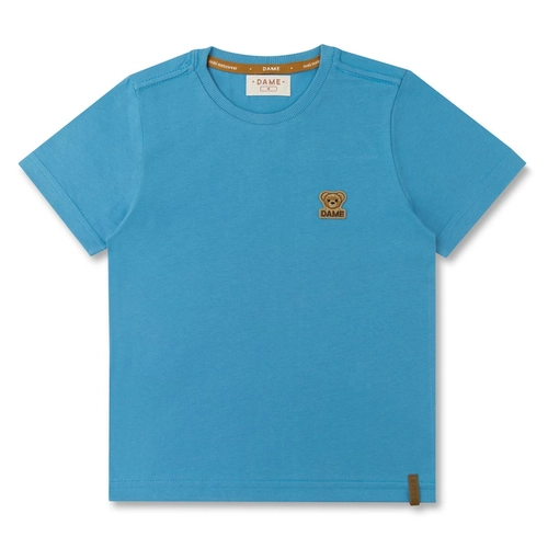 CAMISETA ALGODÃO PATCH TEDDY INFANTIL 8323 CAMISETA ALGODÃO PATCH TEDDY INFANTIL 8323 Azul capri 4