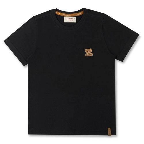 CAMISETA ALGODÃO PATCH TEDDY INFANTIL 8243 CAMISETA ALGODÃO PATCH TEDDY INFANTIL 8243 Preto 12
