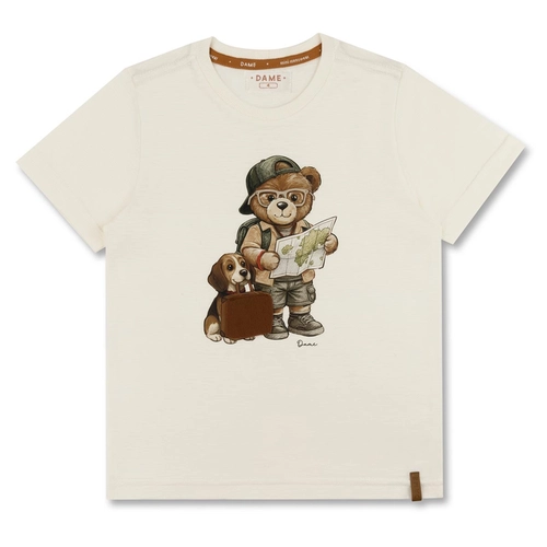 CAMISETA ALGODÃO TEDDY MAPA INFANTIL 8244