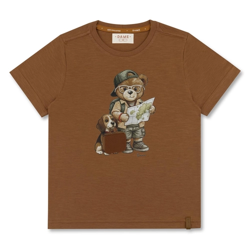 CAMISETA ALGODÃO TEDDY MAPA INFANTIL 8244