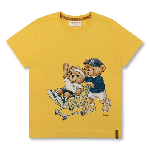 CAMISETA ALGODÃO TEDDY BOLINHAS INFANTIL 8317