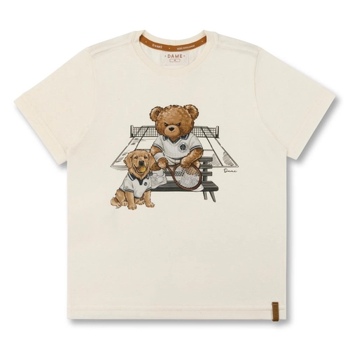 CAMISETA ALGODÃO TEDDY QUADRA INFANTIL 8248