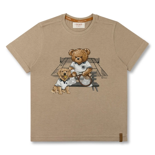 CAMISETA ALGODÃO TEDDY QUADRA INFANTIL 8248