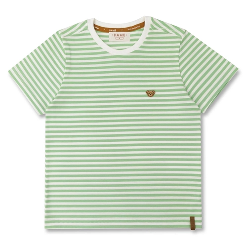 CAMISETA ALGODÃO LISTRADA PATCH TEDDY INFANTIL 8329 CAMISETA ALGODÃO LISTRADA PATCH TEDDY INFANTIL 8329 Menta 12