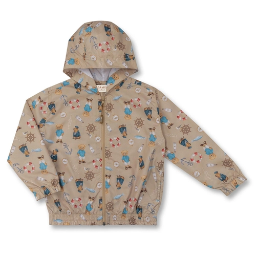 JAQUETA CORTA-VENTO IMPERMEÁVEL ESTAMPA TEDDY INFANTIL 8367