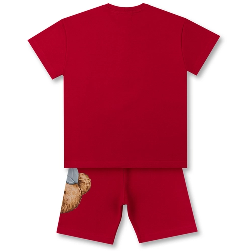 CONJUNTO BLUSA E BERMUDA TEDDY ROSTO INFANTIL 8288