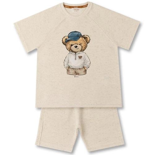 CONJUNTO CAMISETA E BERMUDA TEDDY PATCH INFANTIL 8265