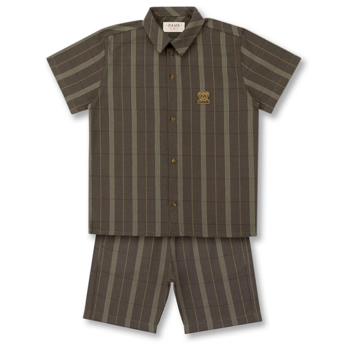 CONJUNTO CAMISA E BERMUDA LISTRADO  INFANTIL 8305
