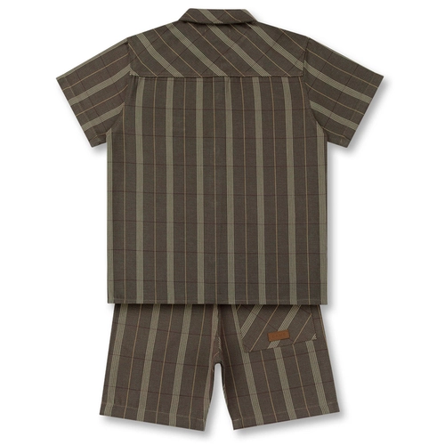 CONJUNTO CAMISA E BERMUDA LISTRADO  INFANTIL 8305