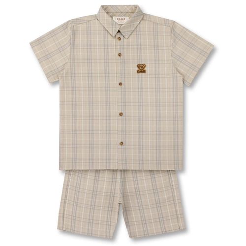 CONJUNTO CAMISA E BERMUDA LISTRADO  INFANTIL 8305