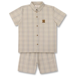 CONJUNTO CAMISA E BERMUDA LISTRADO  INFANTIL 8305