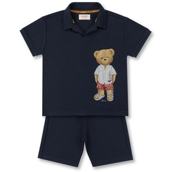 CONJUNTO CAMISETA E BERMUDA TEDDY BARCO INFANTIL 8270