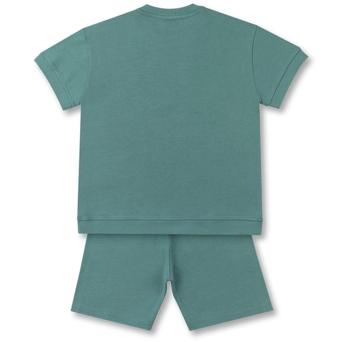 CONJUNTO CAMISETA E BERMUDA TEDDY PLACAS INFANTIL 8334 Petróleo