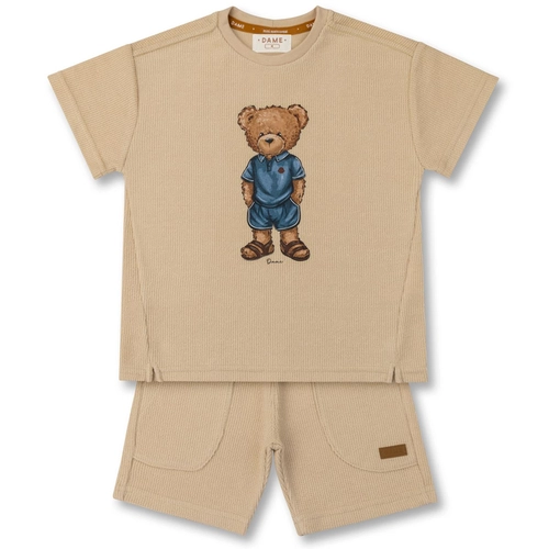 CONJUNTO CAMISETA E BERMUDA TEDDY CONJUNTO INFANTIL 8272